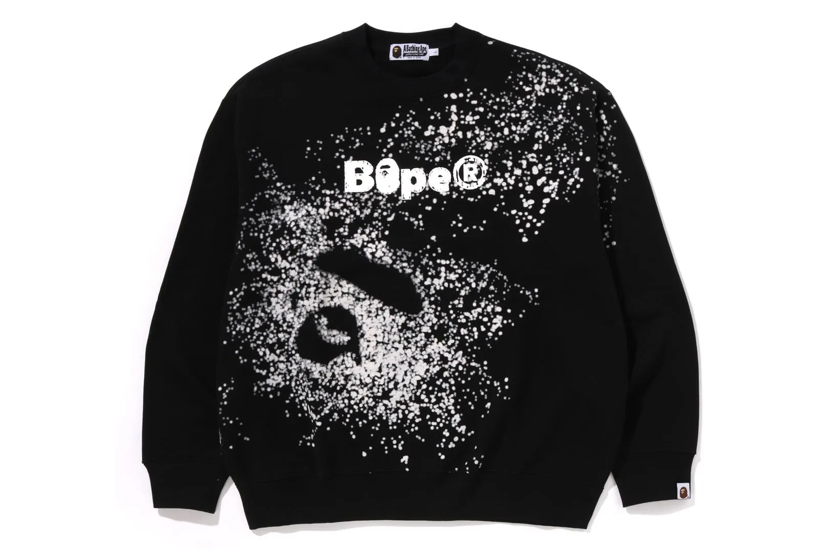 SPRAY PRINT LOGO RELAXED FIT CREWNECK SWEATSHIRT sold by Bape