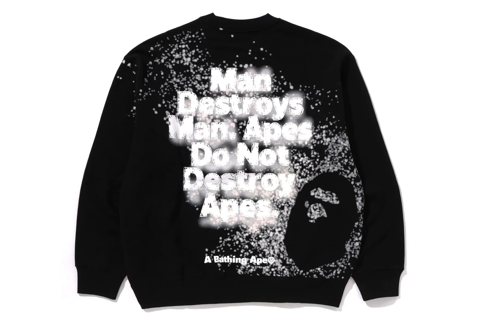 SPRAY PRINT LOGO RELAXED FIT CREWNECK SWEATSHIRT sold by Bape product image thumbnail 2