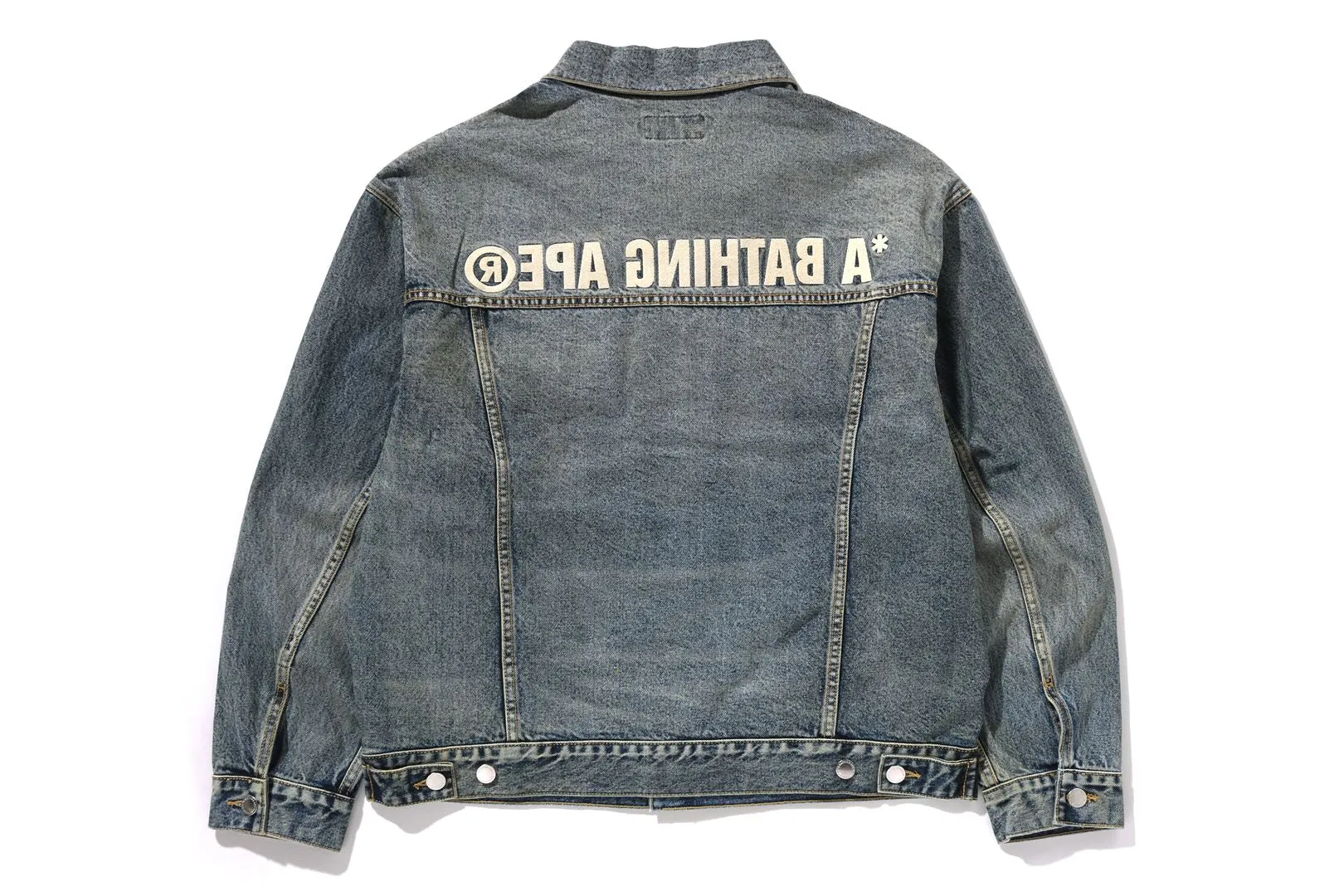 DISTRESSED 13OZ DENIM TRUCKER JACKET sold by Bape product image thumbnail 2