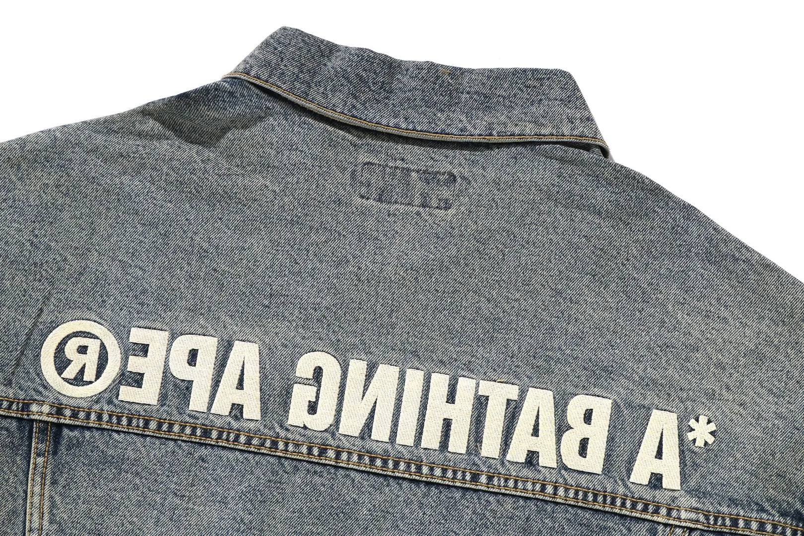 DISTRESSED 13OZ DENIM TRUCKER JACKET sold by Bape product image thumbnail 4