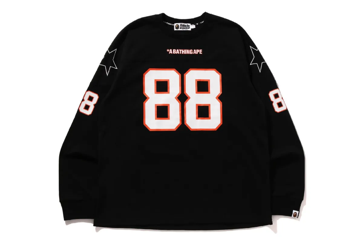 BAPE FOOTBALL RELAXED FIT LS TEE sold by Bape