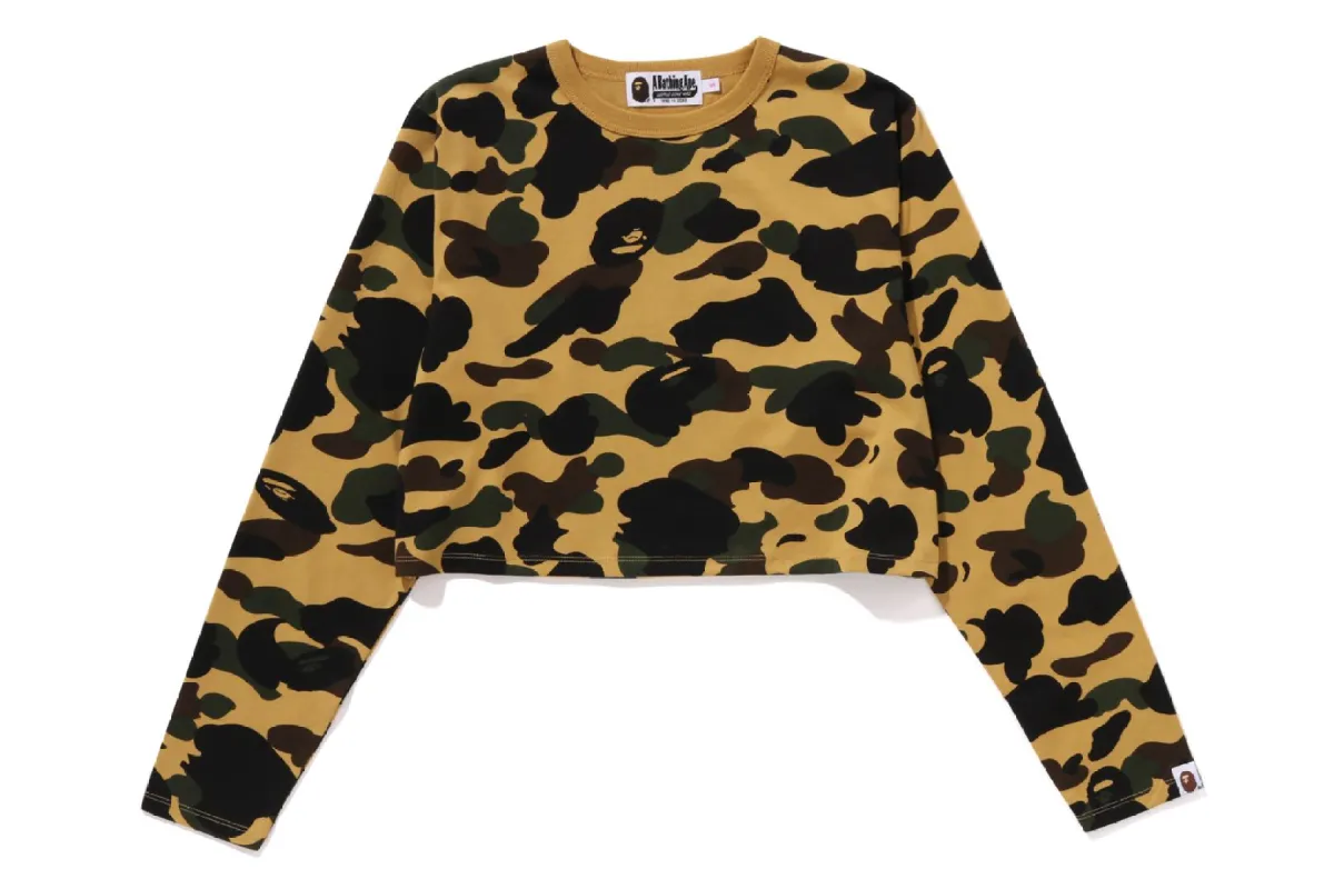 1ST CAMO CROPPED LS TEE sold by Bape
