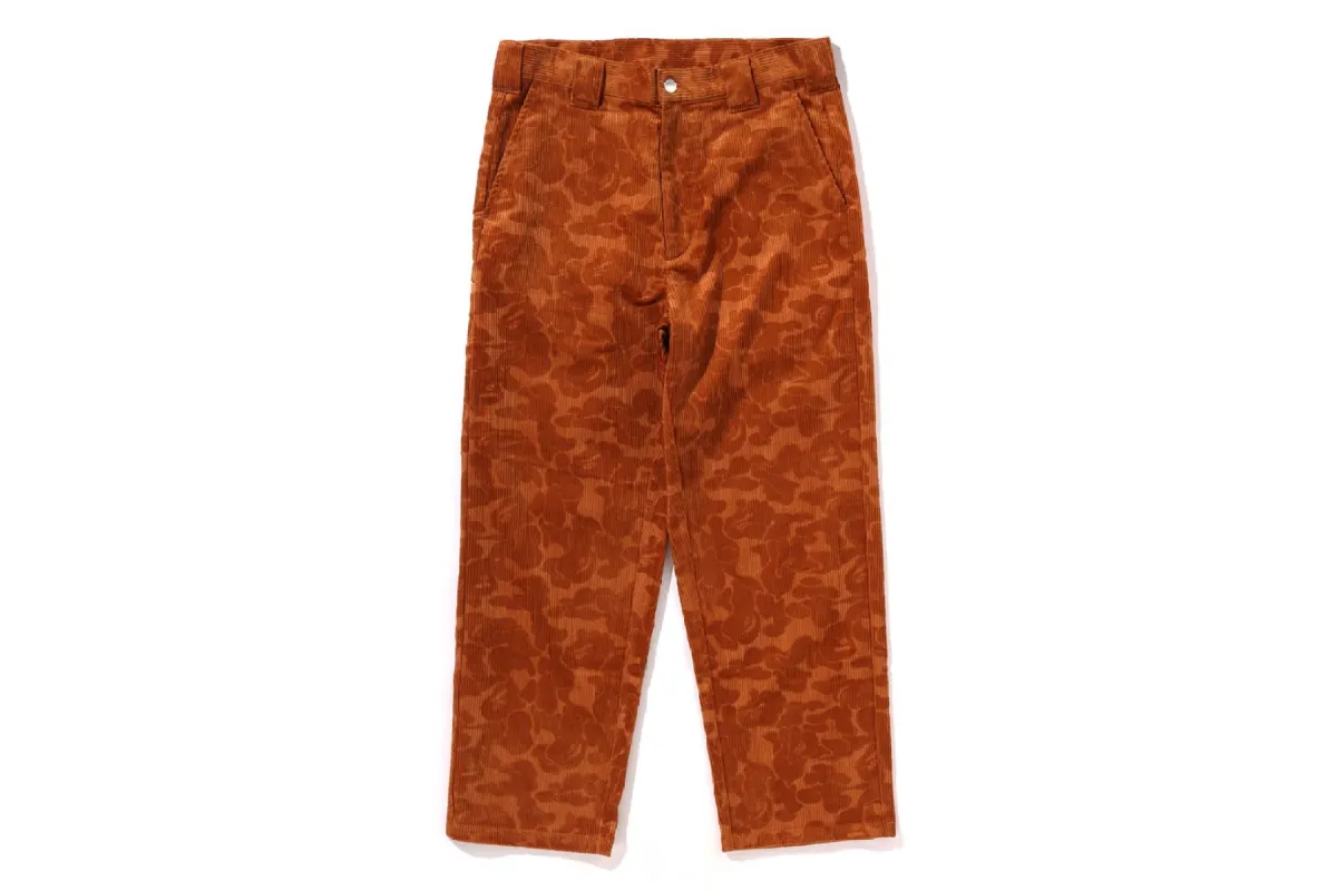 SOLID CAMO DEBOSSED CORDUROY RELAXED FIT PANTS sold by Bape