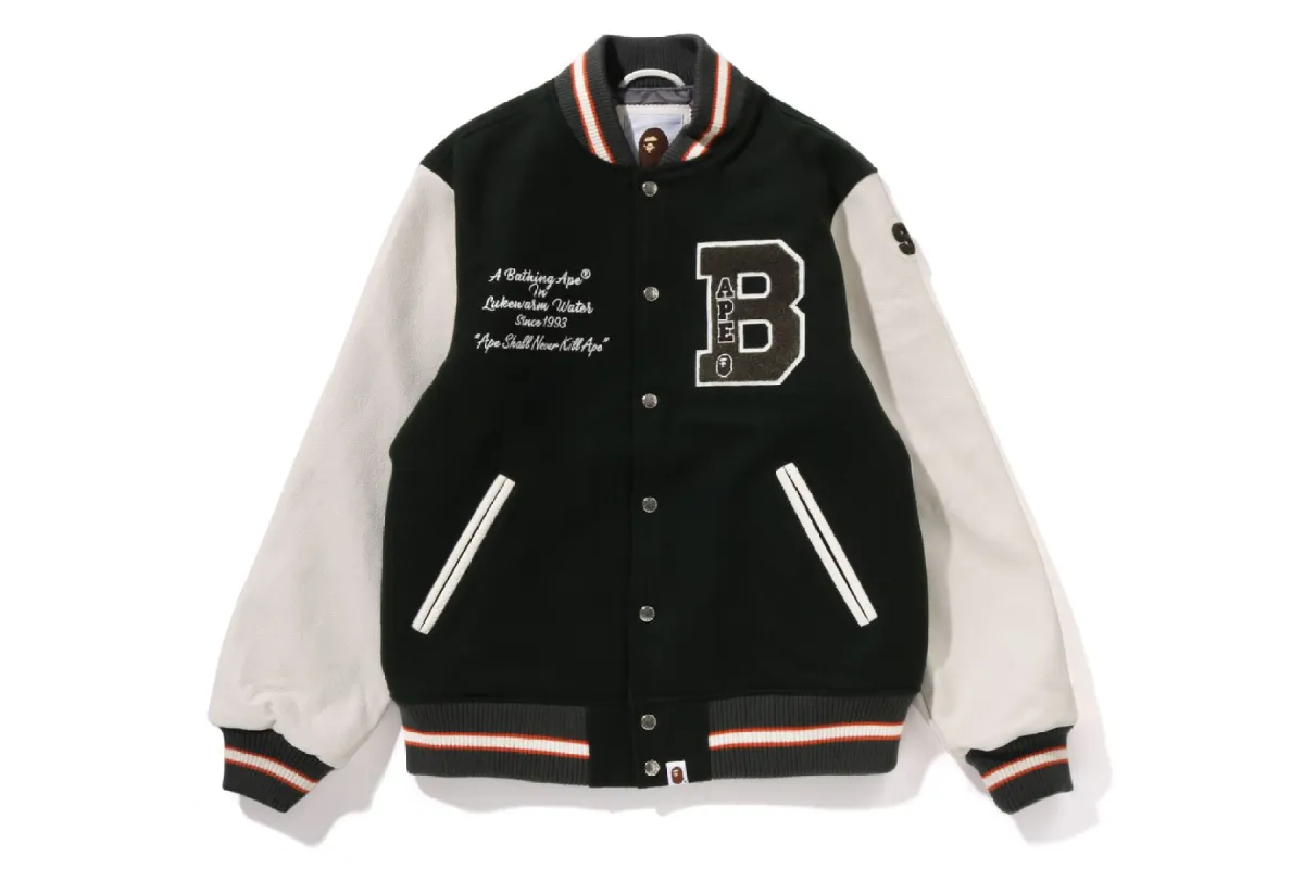 EMBROIDERY VARSITY JACKET sold by Bape