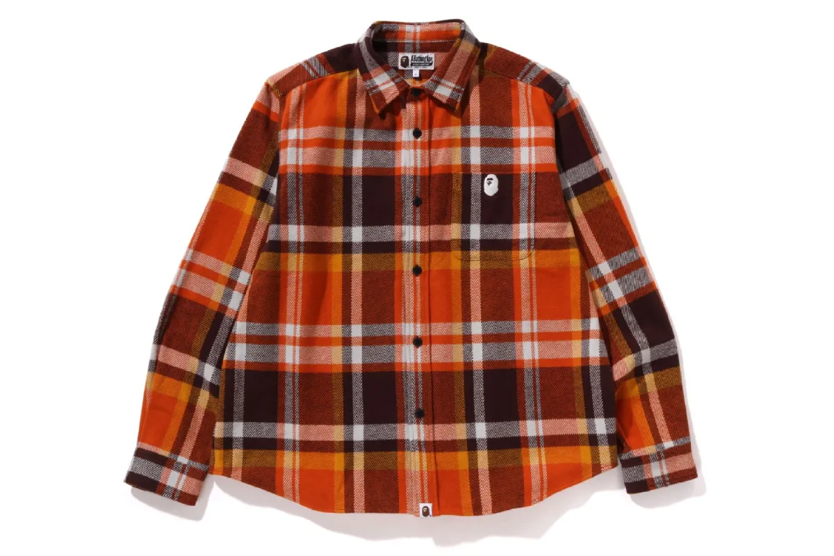 BAPE CHECK RELAXED FIT SHIRT sold by Bape