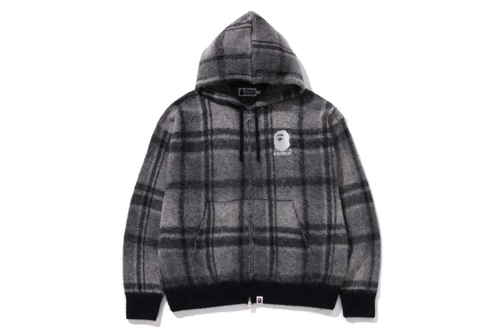 BAPE CHECK MOHAIR KNIT HOODIE sold by Bape
