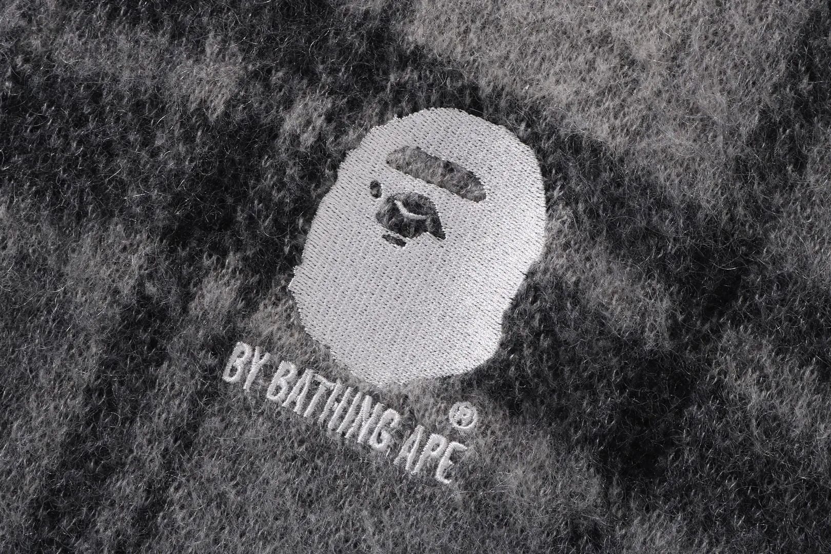 BAPE CHECK MOHAIR KNIT HOODIE sold by Bape product image thumbnail 3