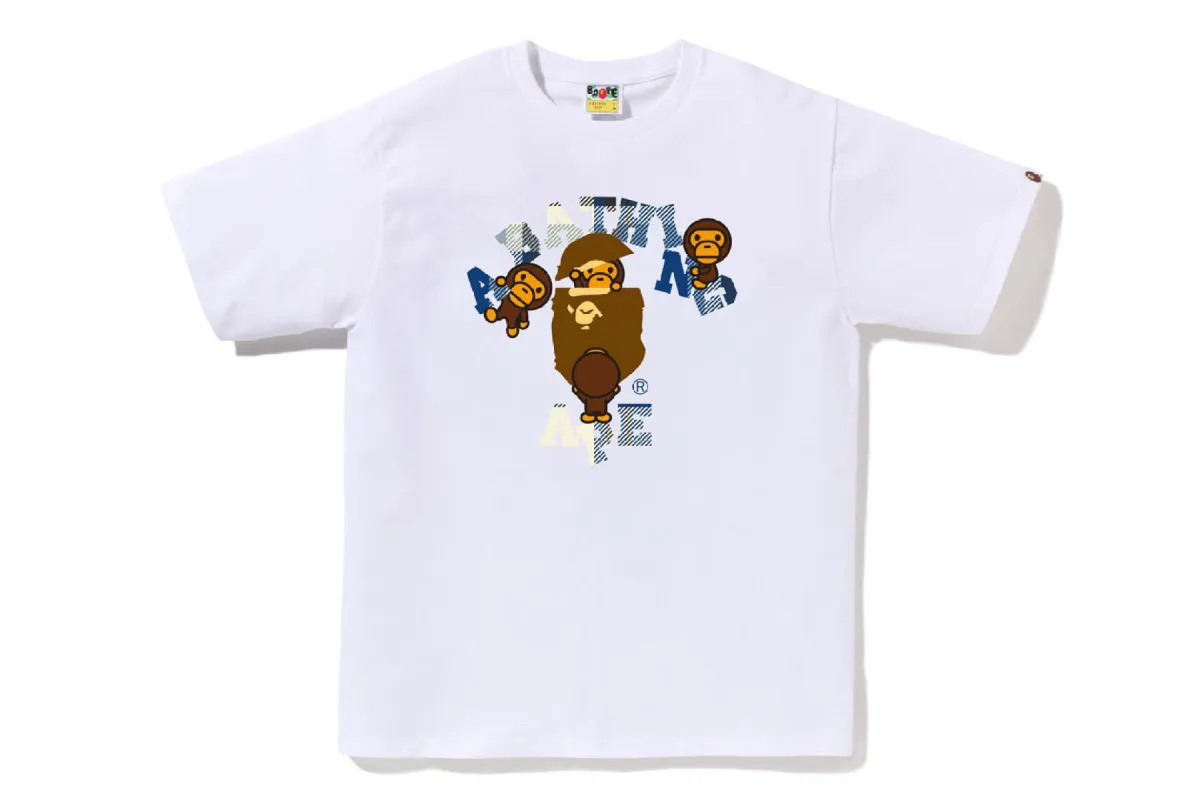 BAPE CHECK COLLEGE MILO TEE sold by Bape