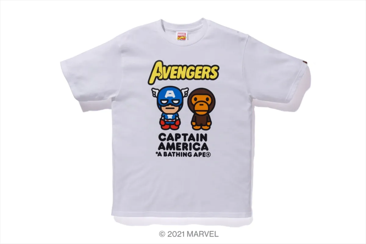 【 BAPE X MARVEL 】MILO CAPTAIN AMERICA TEE sold by Bape
