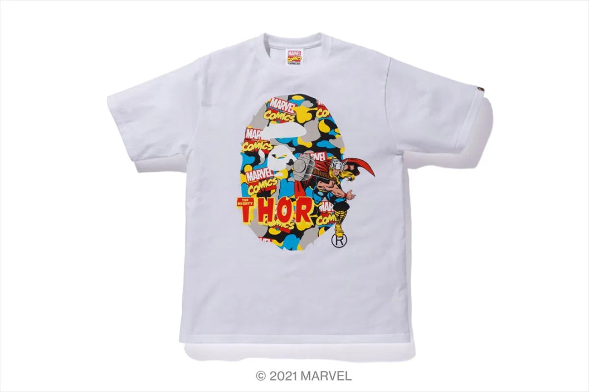 【 BAPE X MARVEL 】CAMO MIGHTY THOR TEE sold by Bape
