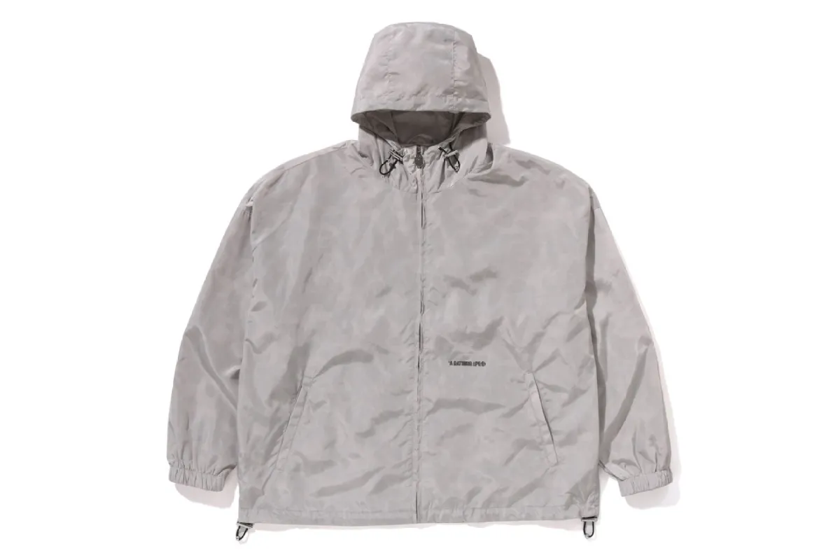 SOLID COLOR NYLON HOODED JACKET sold by Bape