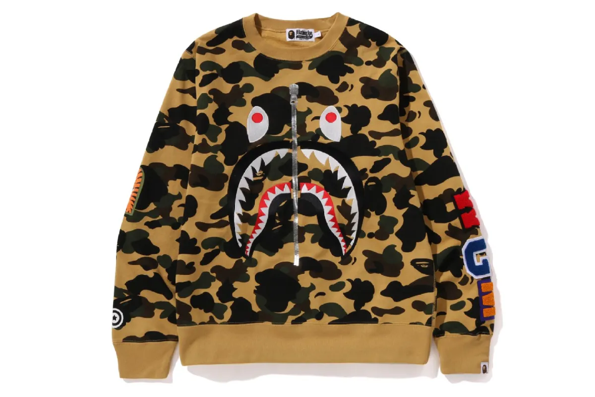 1ST CAMO SHARK CREWNECK sold by Bape