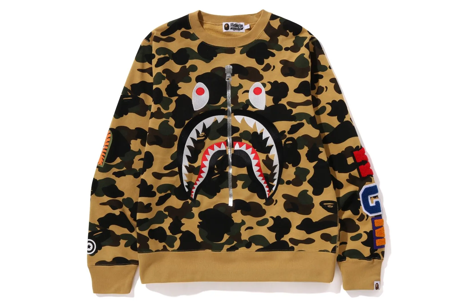 1ST CAMO SHARK CREWNECK sold by Bape