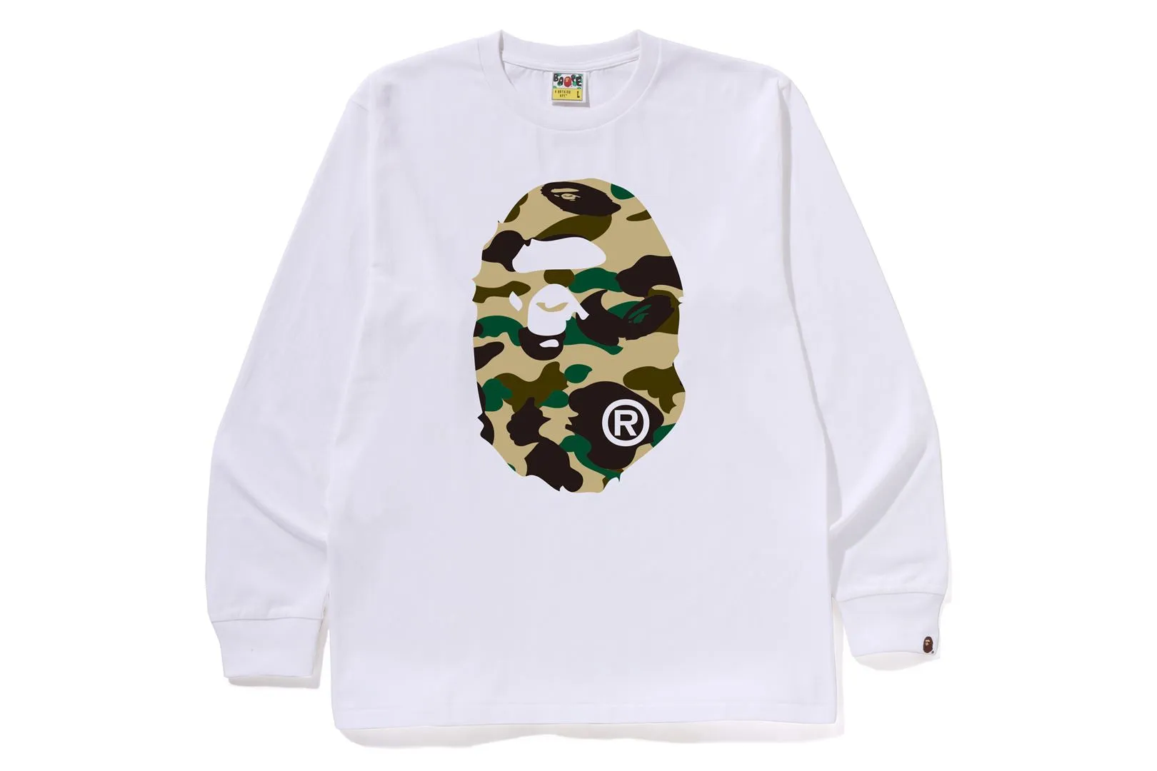 1ST CAMO BIG APE HEAD LS TEE sold by Bape product image thumbnail 3