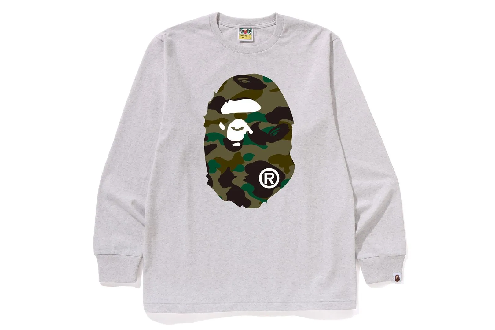 1ST CAMO BIG APE HEAD LS TEE sold by Bape product image thumbnail 5