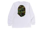 1ST CAMO BIG APE HEAD LS TEE sold by Bape