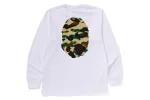 1ST CAMO BIG APE HEAD LS TEE sold by Bape