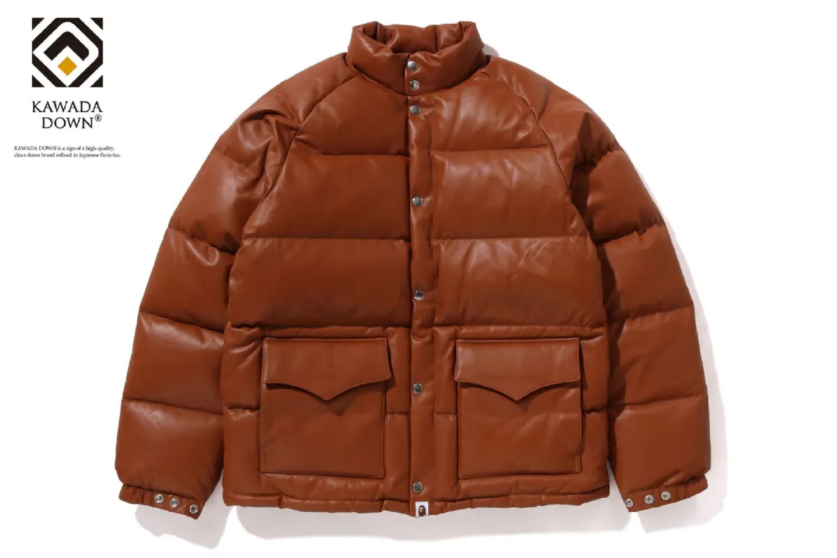 LEATHER CLASSIC DOWN JACKET sold by Bape
