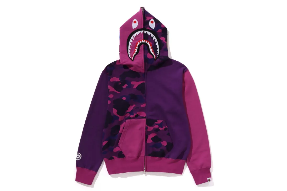 COLOR CAMO SHARK FULL ZIP HOODIE sold by Bape