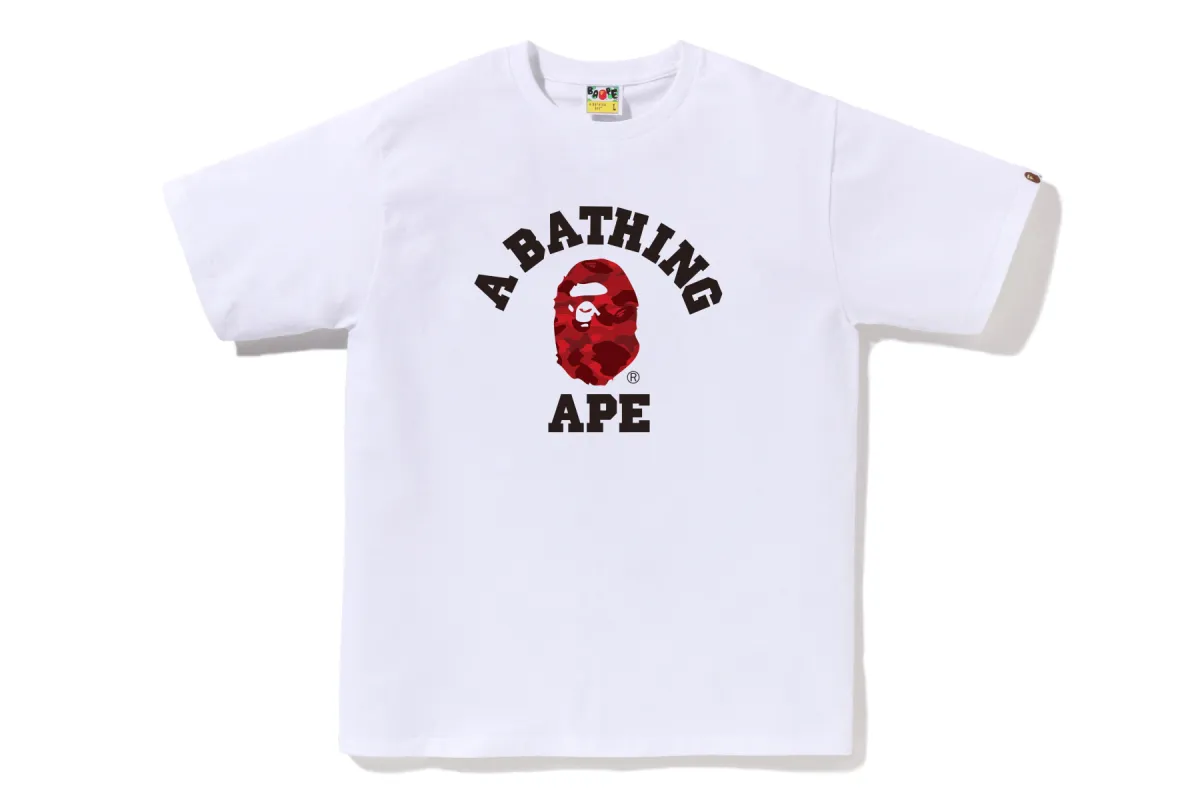 COLOR CAMO COLLEGE TEE sold by Bape