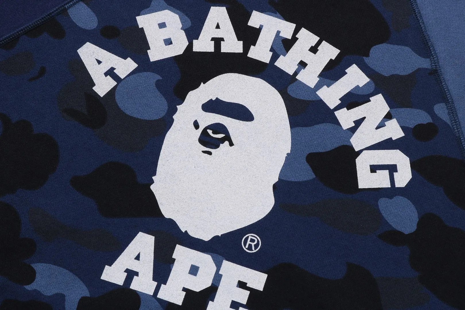 COLOR CAMO COLLEGE CREWNECK SWEATSHIRT sold by Bape product image thumbnail 3