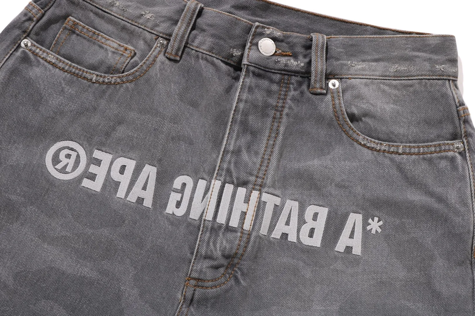 パンツ BAPE 1ST CAMO LOOSE FIT DENIM PANTS BAPE Black 1st Camo Destroyed Loose Fit 12 Oz Denim Jeans A