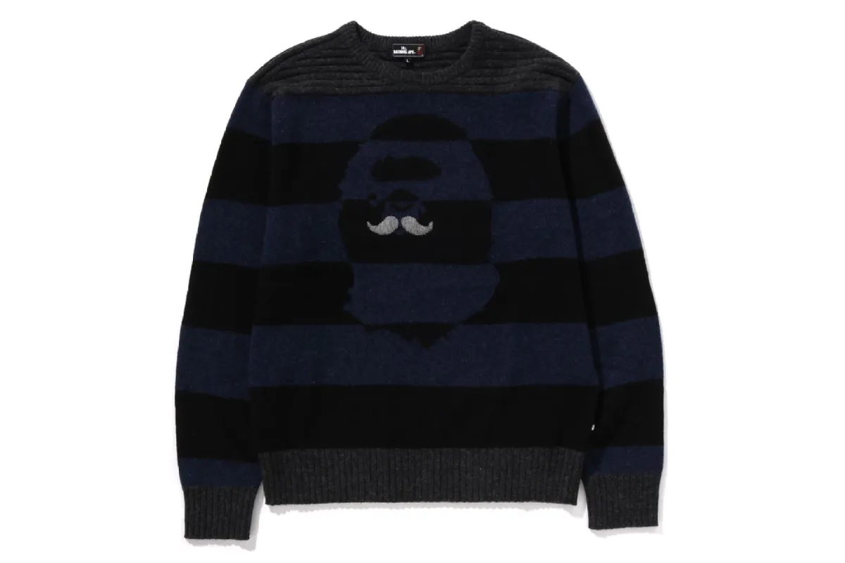 MR.BATHING APE STRIPE JACQUARD SWEATER sold by Bape