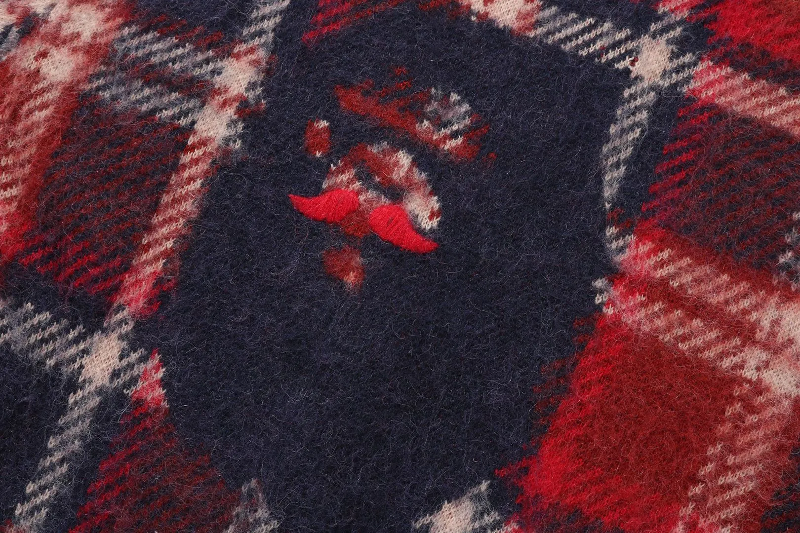 MR.BATHING APE MOHAIR CHECK JACQUARD CARDIGAN sold by Bape product image thumbnail 4