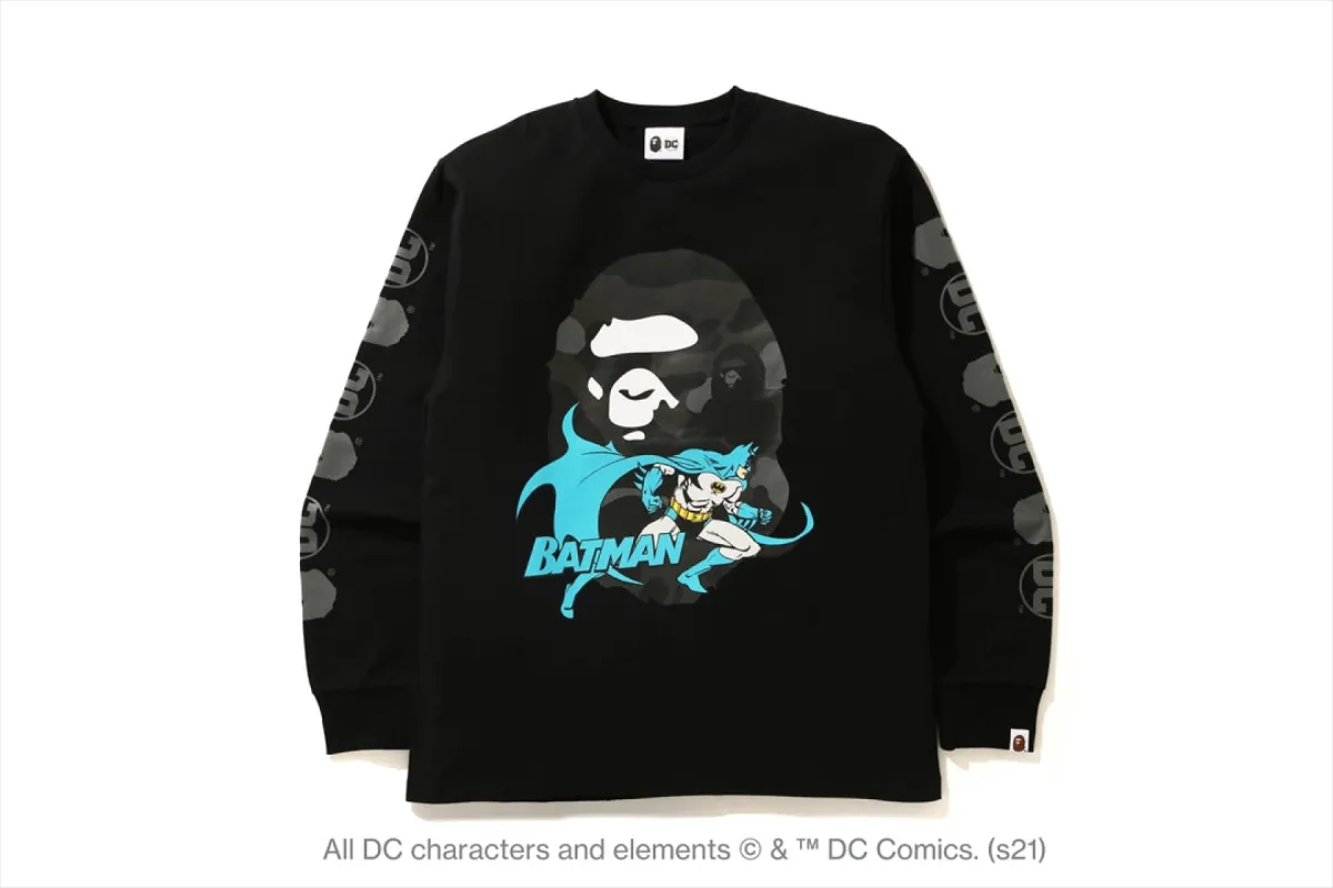 【 BAPE X DC 】BATMAN LONG SLEEVE TEE sold by Bape