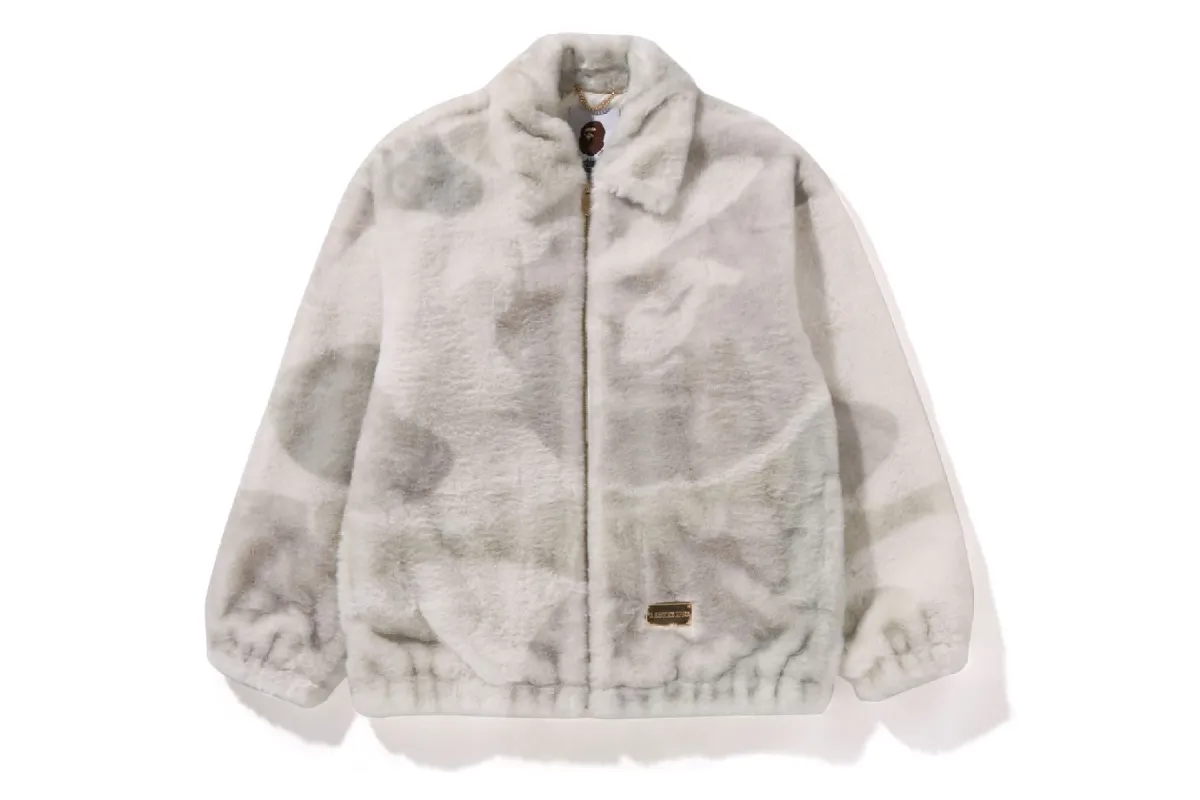 CAMO FLUFFY JACKET sold by Bape