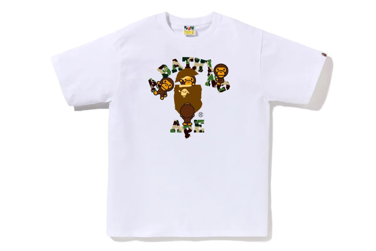 ABC CAMO COLLEGE MILO TEE sold by Bape