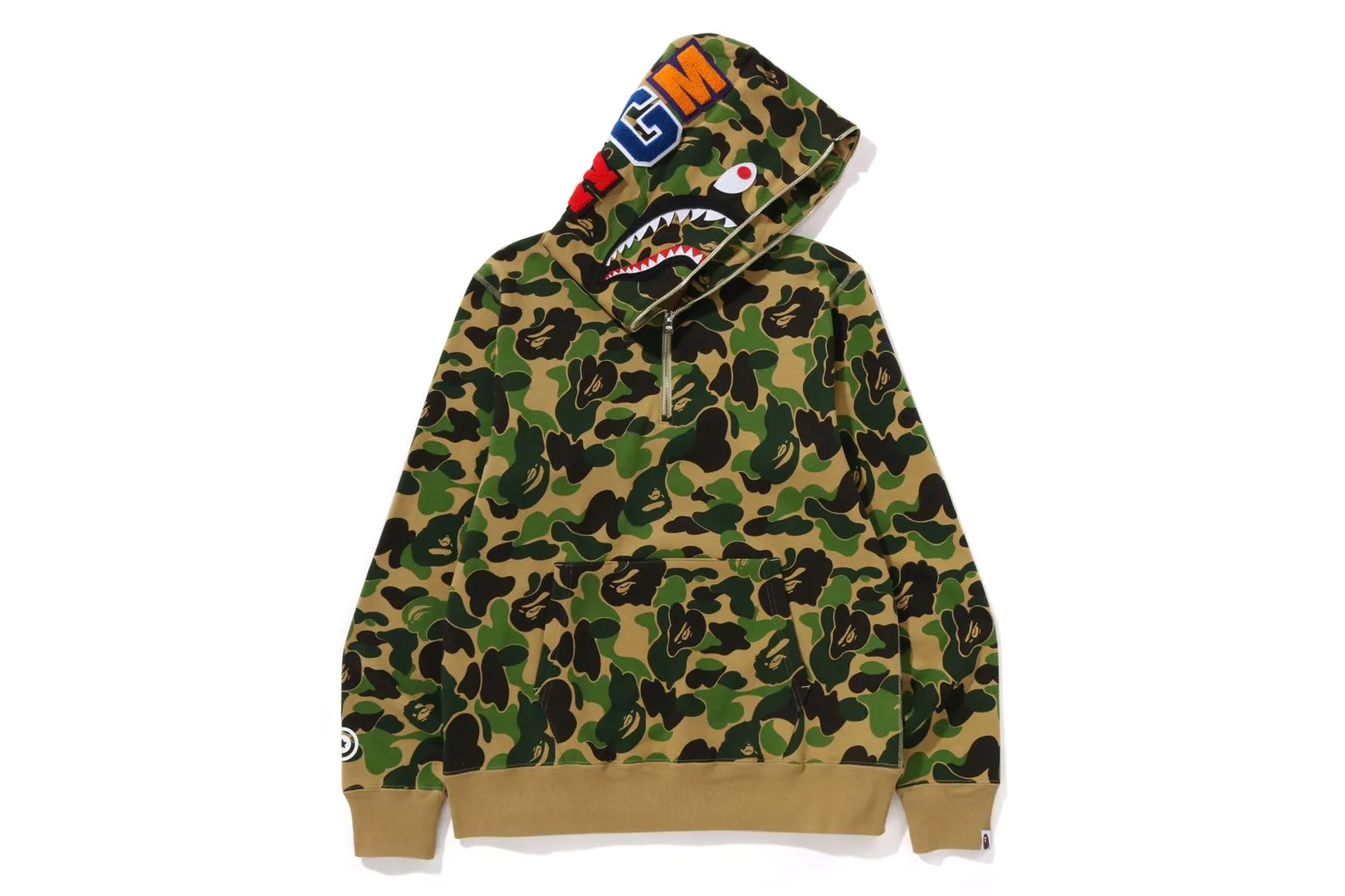 ABC CAMO SHARK HALF ZIP PULLOVER HOODIE sold by Bape product image thumbnail 5