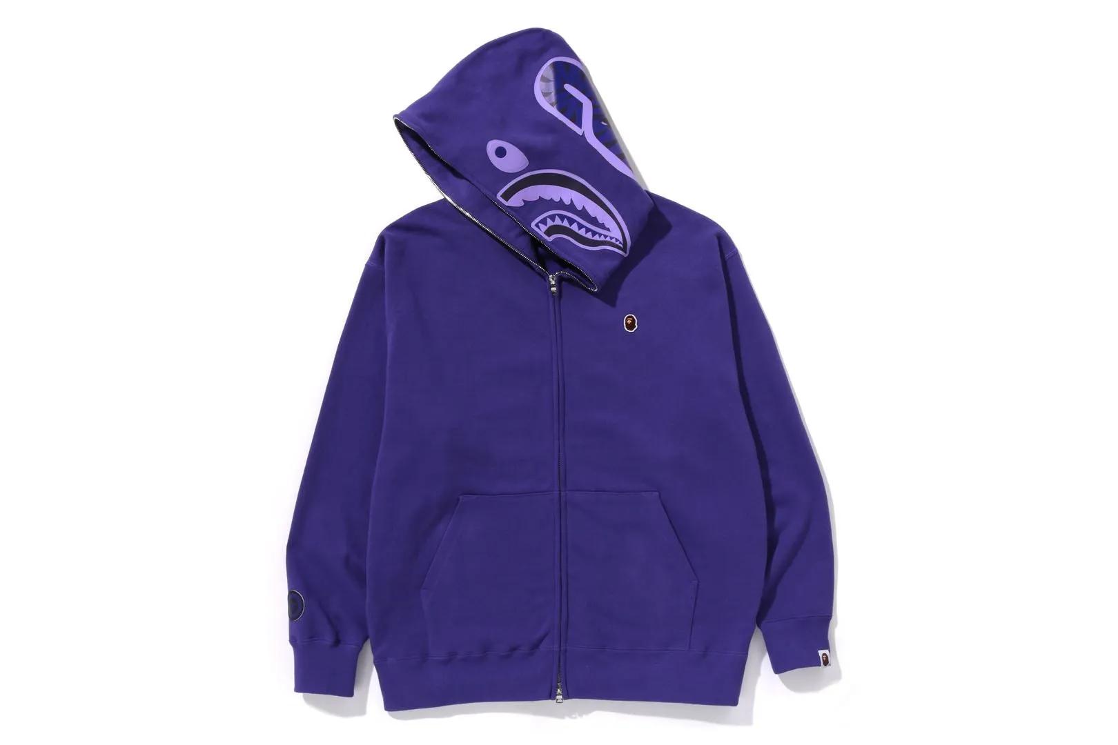 ONE POINT APE HEAD SHARK RELAXED FIT FULL ZIP HOODIE sold by Bape product image thumbnail 2