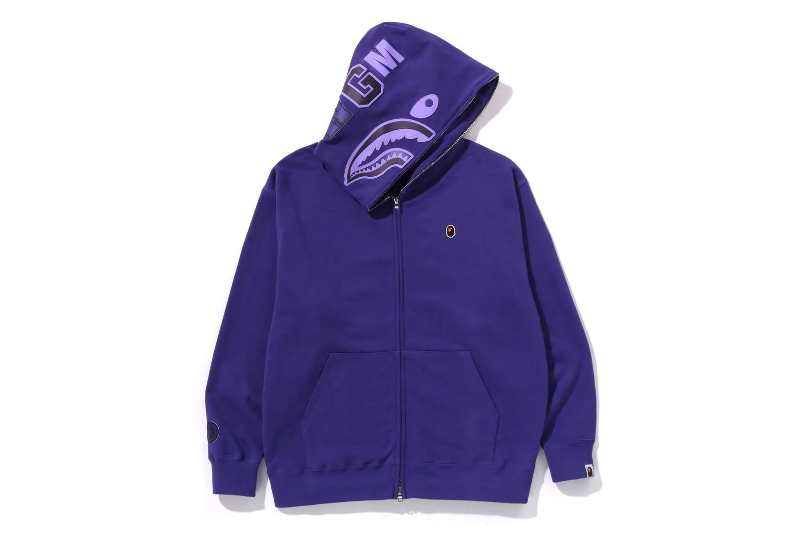 ONE POINT APE HEAD SHARK RELAXED FIT FULL ZIP HOODIE sold by Bape
