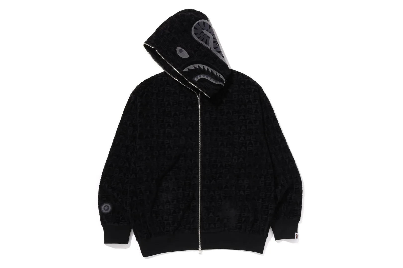 LUX SPORT PATTERN SHARK RELAXED FIT FZ HOODIE sold by Bape product image thumbnail 2