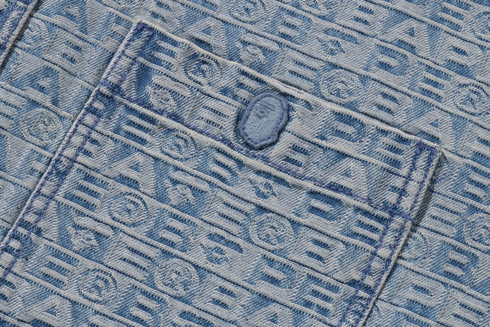 LUX SPORT PATTERN JACQUARD 10OZ DENIM SHIRTS sold by Bape product image thumbnail 3