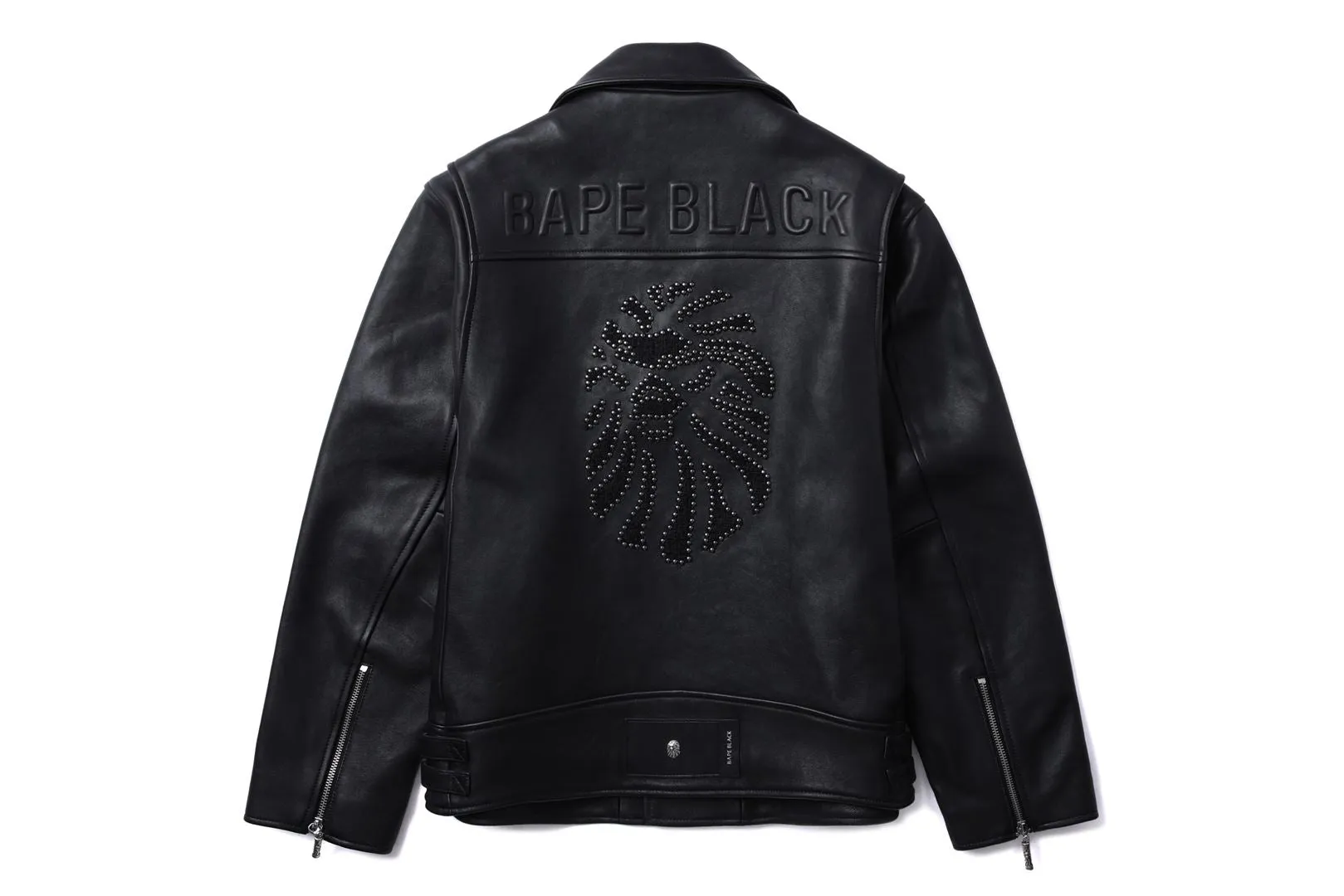 BAPE BLACK LEATHER BIKER JACKET sold by Bape product image thumbnail 2