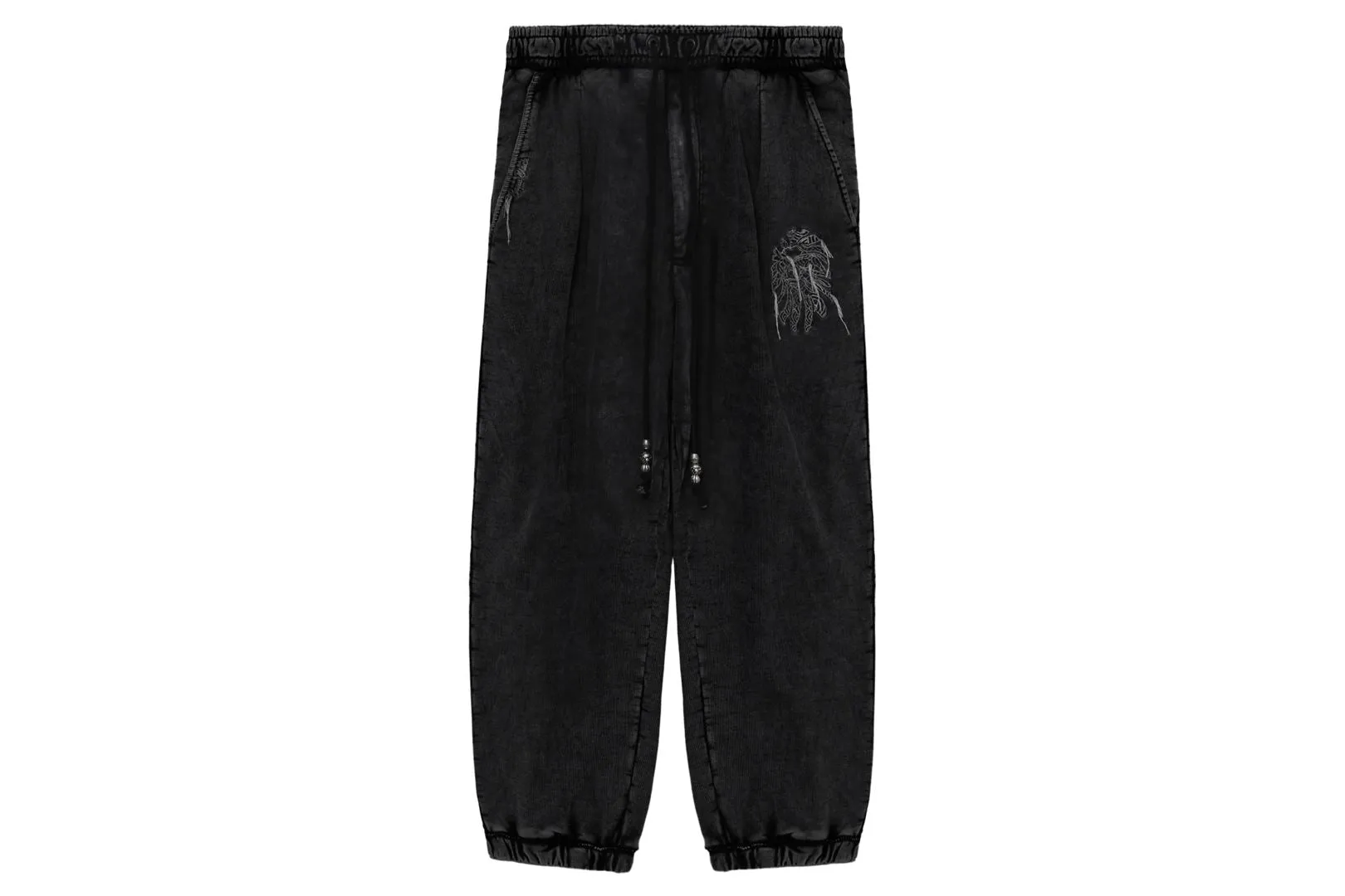 BAPE BLACK GARMENT DYED SWEAT PANTS sold by Bape