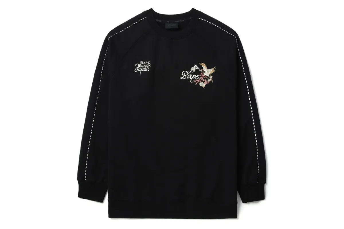 BAPE BLACK EMBROIDERY SWEATSHIRT sold by Bape