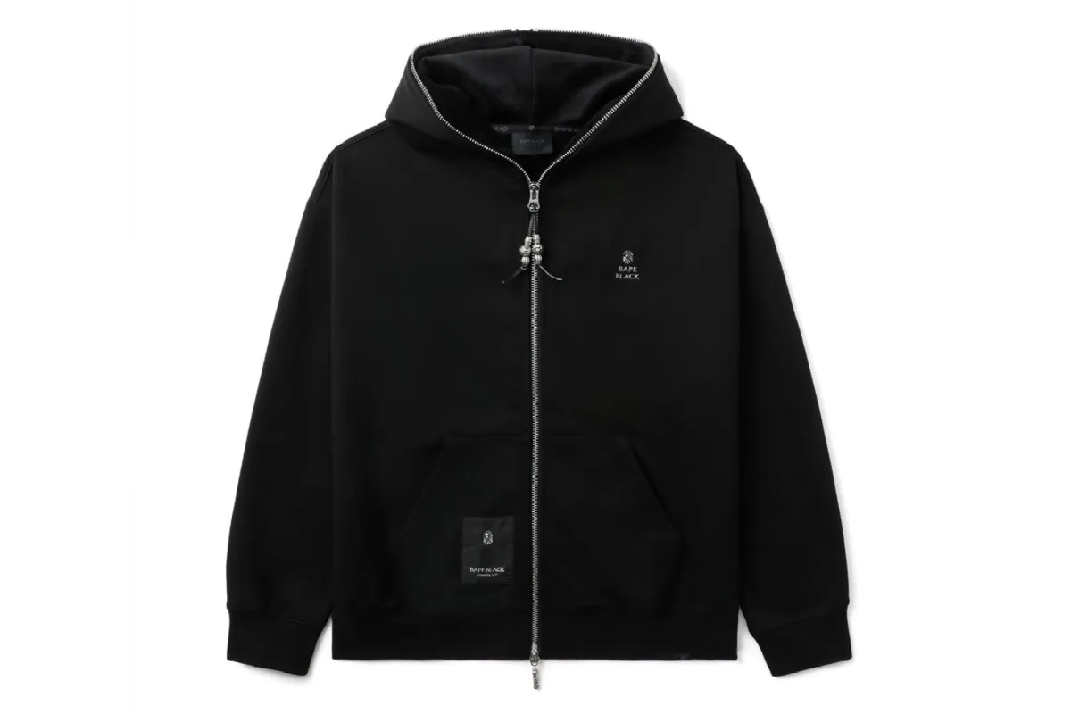 BAPE BLACK CRYSTAL LOGO FULL ZIP HOODIE made by Bape