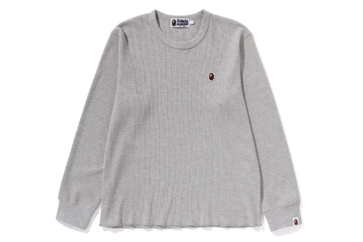 ONE POINT WAFFLE LS TEE sold by Bape