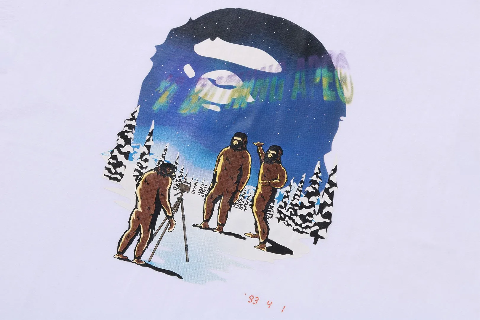 AURORA APE HEAD TEE sold by Bape product image thumbnail 2