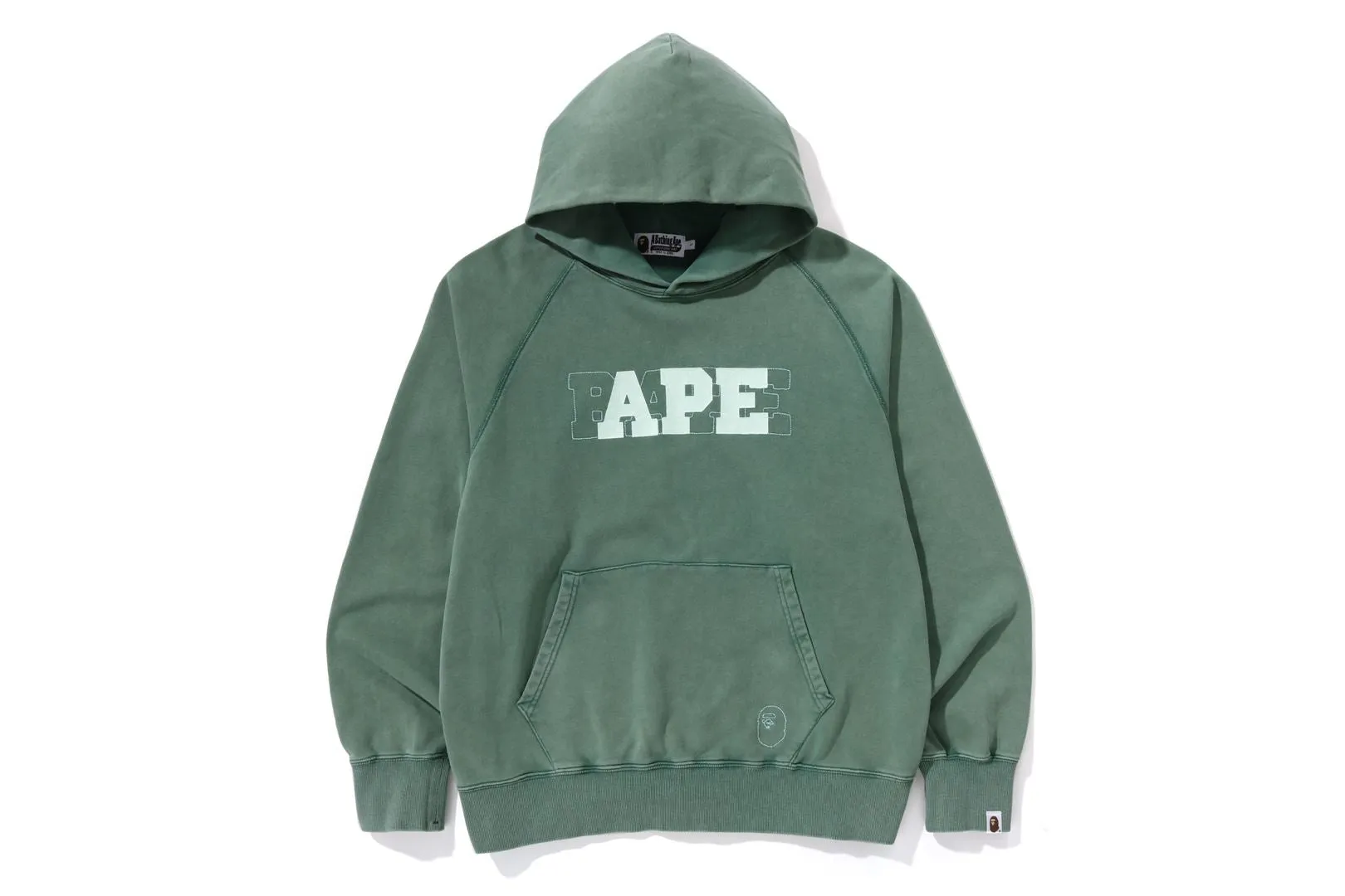 WASHED EFFECT RELAXED FIT PULLOVER HOODIE sold by Bape