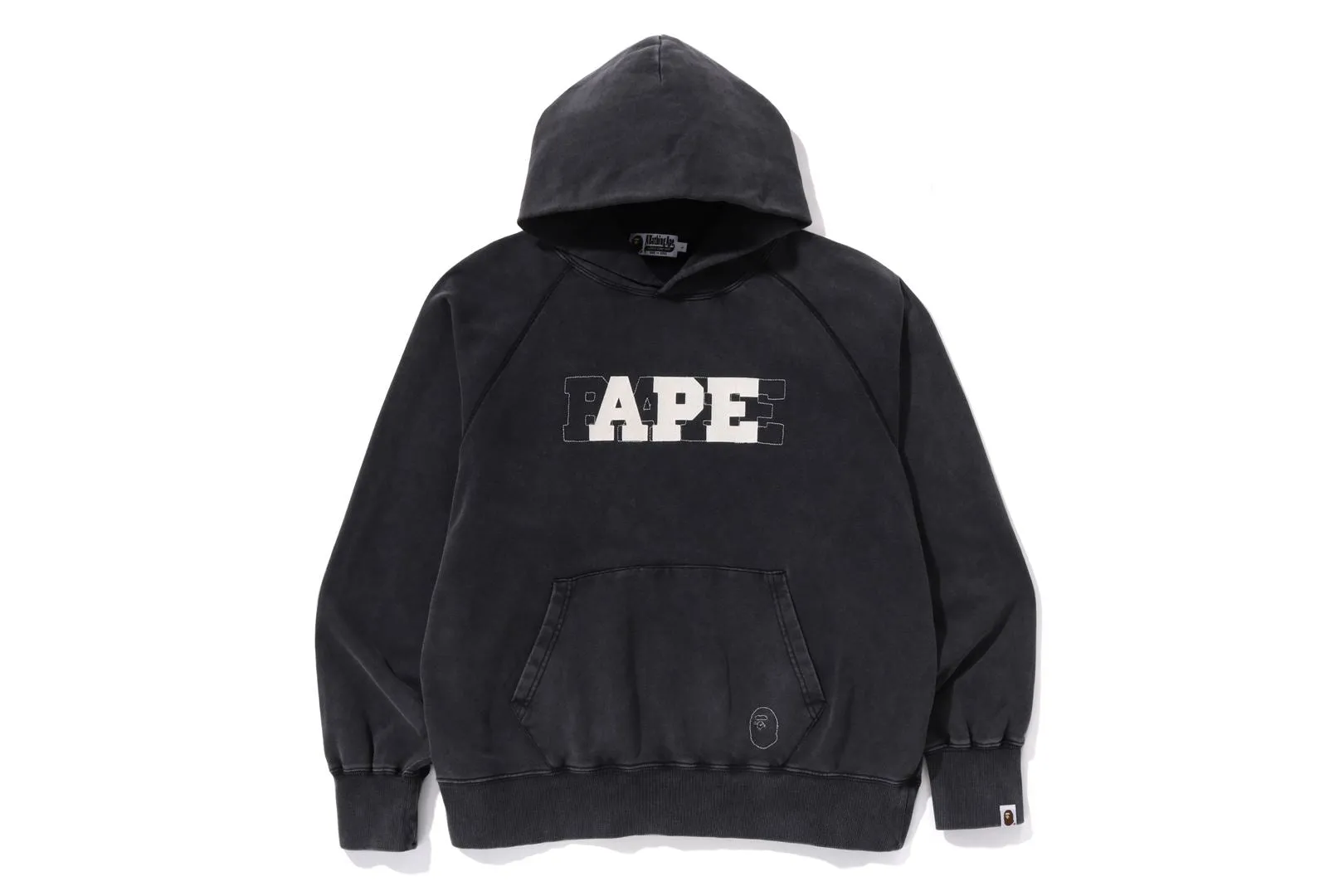 WASHED EFFECT RELAXED FIT PULLOVER HOODIE sold by Bape product image thumbnail 5