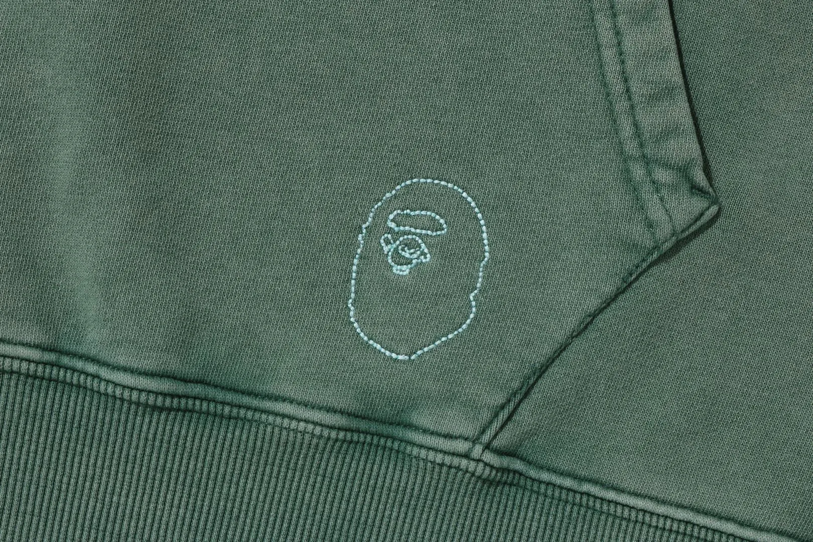 WASHED EFFECT RELAXED FIT PULLOVER HOODIE sold by Bape product image thumbnail 4