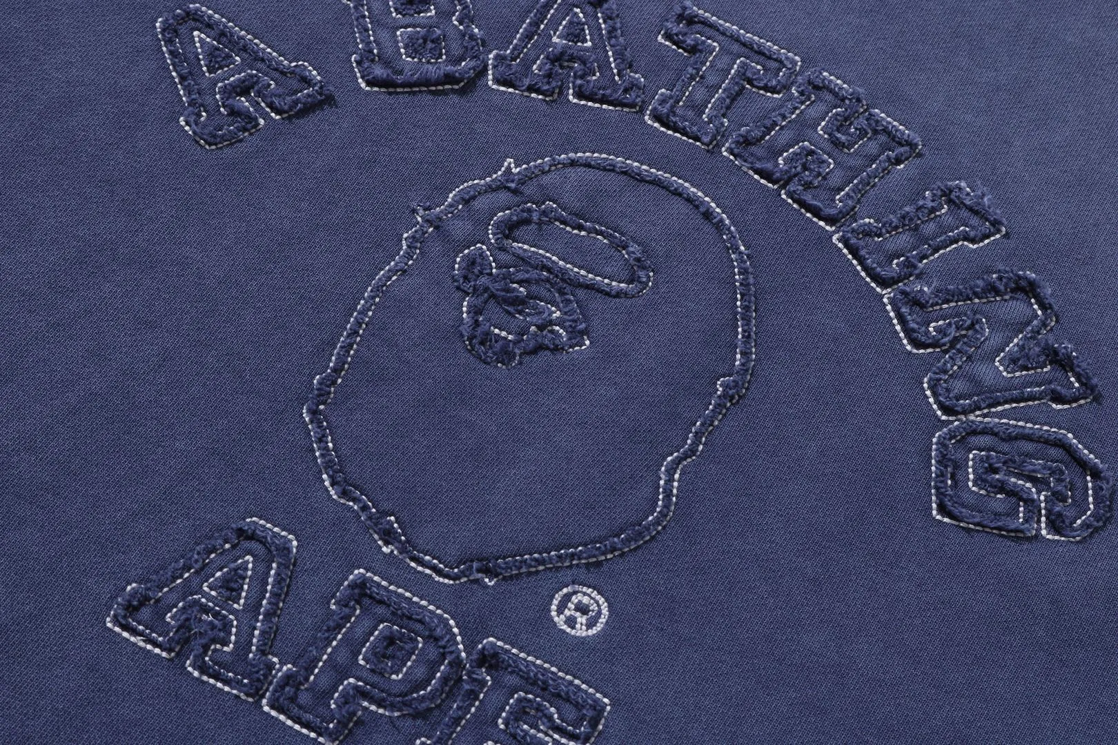 WASHED EFFECT COLLEGE PATCH RELAXED FIT CREWNECK SWEAT sold by Bape product image thumbnail 3