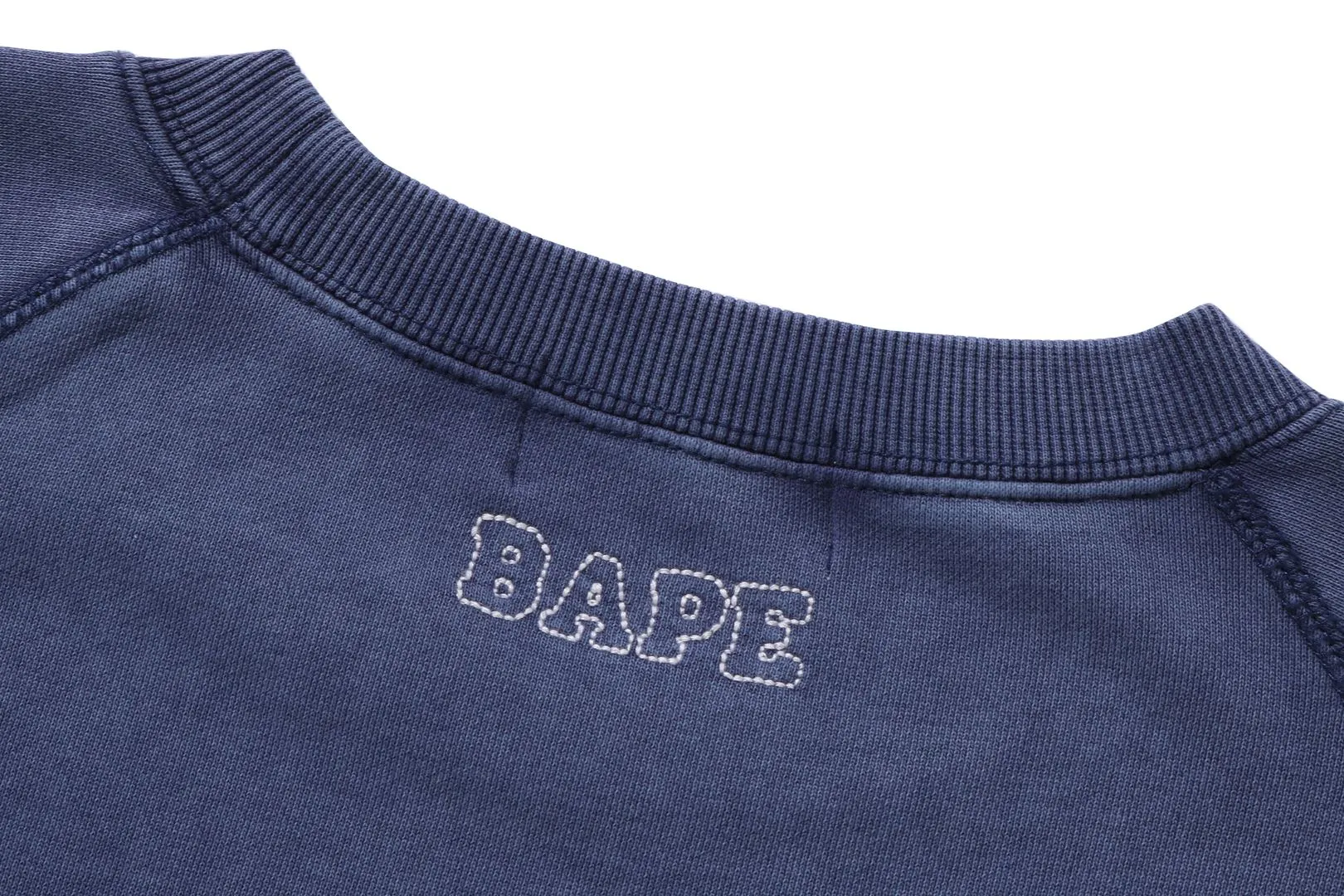 WASHED EFFECT COLLEGE PATCH RELAXED FIT CREWNECK SWEAT sold by Bape product image thumbnail 4