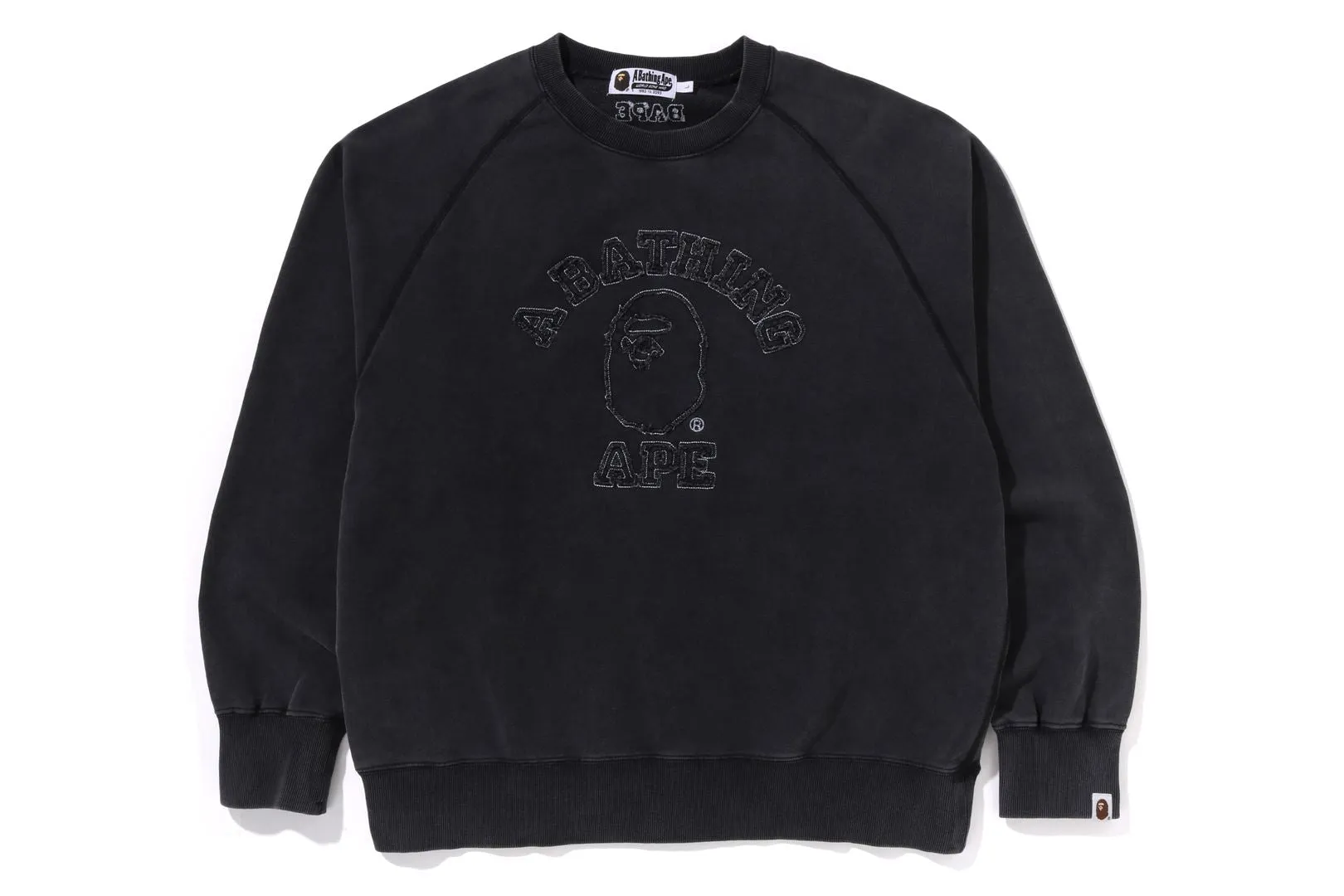 WASHED EFFECT COLLEGE PATCH RELAXED FIT CREWNECK SWEAT sold by Bape product image thumbnail 5