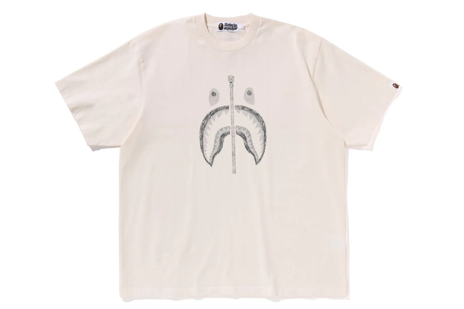 GARMENT DYE SHARK RELAXED FIT TEE sold by Bape