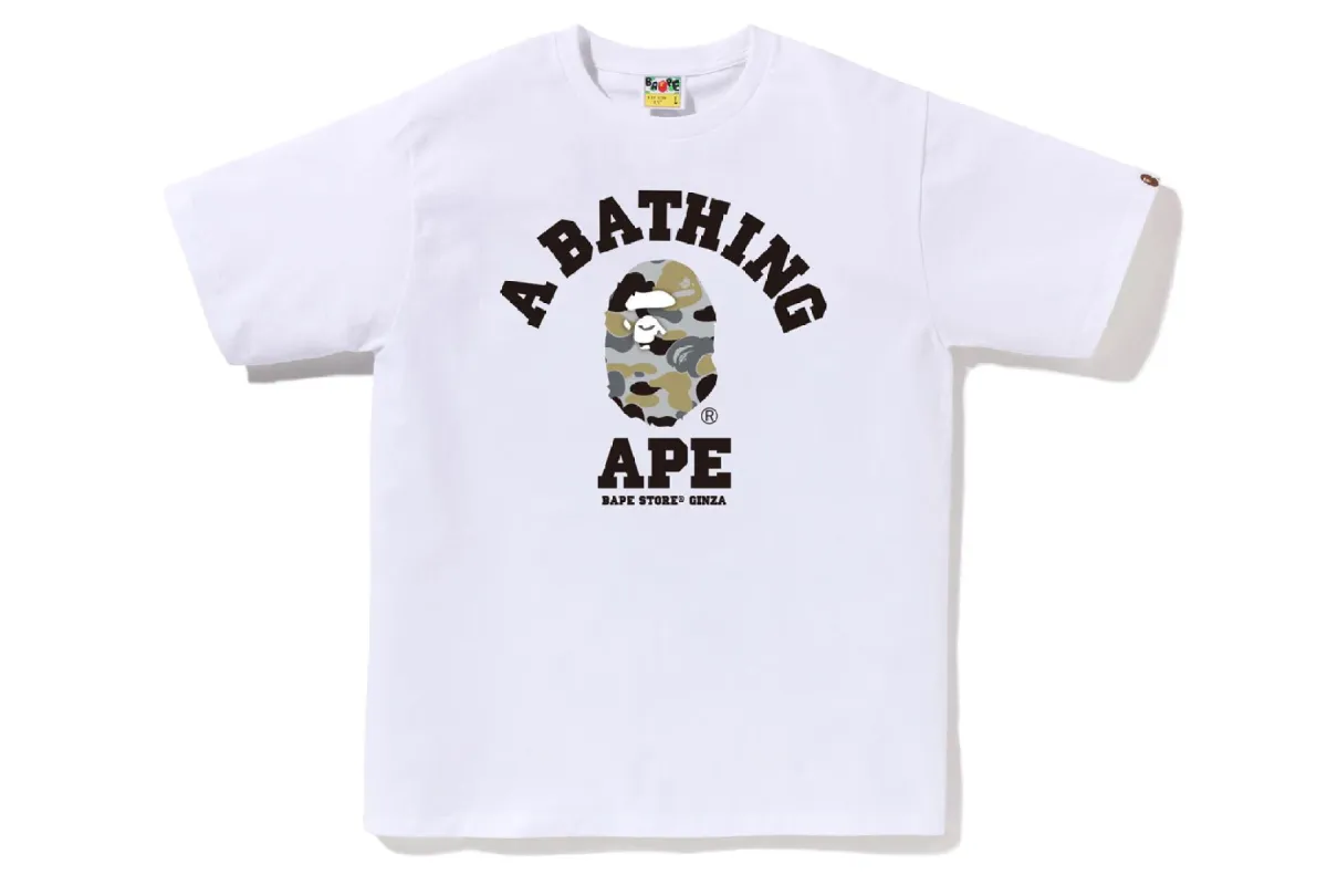 BAPE STORE GINZA CAMO COLLEGE TEE sold by Bape